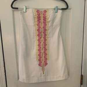 White strapless Lilly Pulitzer dress- size 0